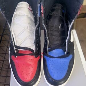 Jordan Kids Red, Blue, and Black Sneakers